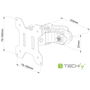 Techly 13-30" Brazo de Monitor, VESA 75x75/100x100, 10 kg, Ajuste Flexible, 28-60 mm
