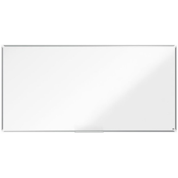 NOBO Pizarra blanca magnética Premium Plus de acero lacado con marco de aluminio 200x100 cm
