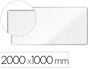 NOBO Pizarra blanca magnética Premium Plus de acero lacado con marco de aluminio 200x100 cm