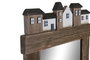 DKD Home Decor Espejo de Paulownia y Metal con Perchero Desgastado 40x9x68 cm