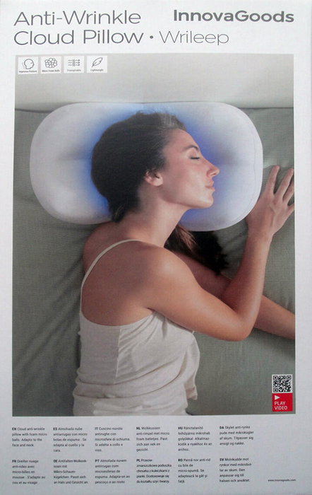 Almohada Nube 3D Antiarrugas Wrileep InnovaGoods Almohada Nube 3D Antiarrugas Wrileep InnovaGoods
