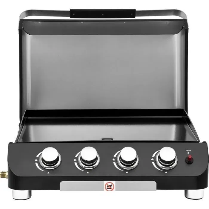 Cookingbox Placa de Gas Palma, Encimera 4 Quemadores, 69 x 51 x 35 cm, Negro
