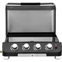 Cookingbox Placa de Gas Palma, Encimera 4 Quemadores, 69 x 51 x 35 cm, Negro