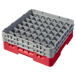 CAMBRO Cesta de lavado 49 comp. 2 alturas Rojo