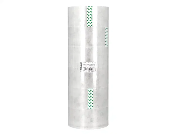 Greening Cinta adhesiva de polipropileno transparente 60 m x 48 mm para embalaje