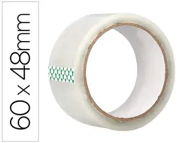 Greening Cinta Adhesiva de Polipropileno Transparente para Embalaje, 60 m Largo x 48 mm Ancho, Alta Adherencia, 36 Micras, Precinta Cajas de Cartón