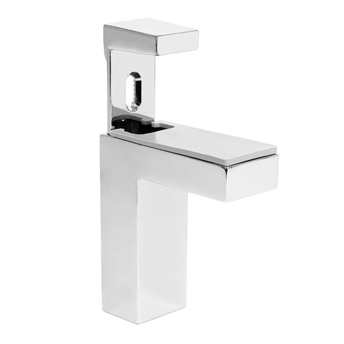 HERRAJES ALK Soporte Estante Para Cristal Y Madera Regulable 0-40Mm Acabado Cuero