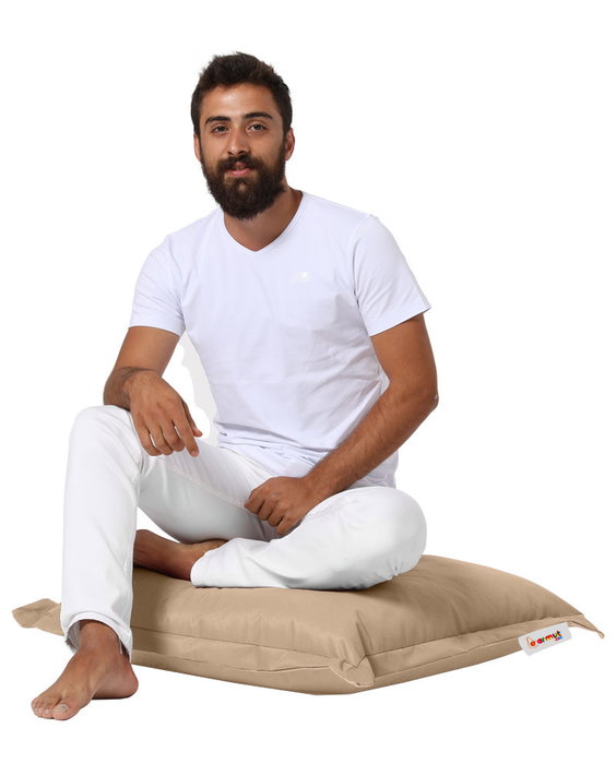 Atelier Del Sofa Cojín de Jardín 70x70 Moca, Poliéster Impermeable, Relleno Poliestireno Reciclado