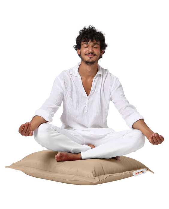 Atelier Del Sofa Cojín de Jardín 70x70 Moca, Poliéster Impermeable, Relleno Poliestireno Reciclado