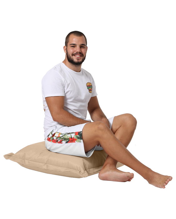 Atelier Del Sofa Cojín de Jardín 70x70 Moca, Poliéster Impermeable, Relleno Poliestireno Reciclado