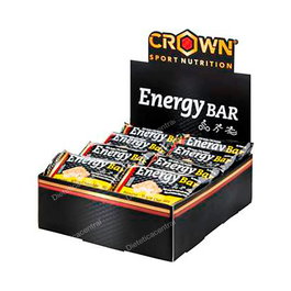CROWN SPORT NUTRITION Energy Bar Banana Choc 12 X 60 G - Barrita Energética para Alto Rendimiento