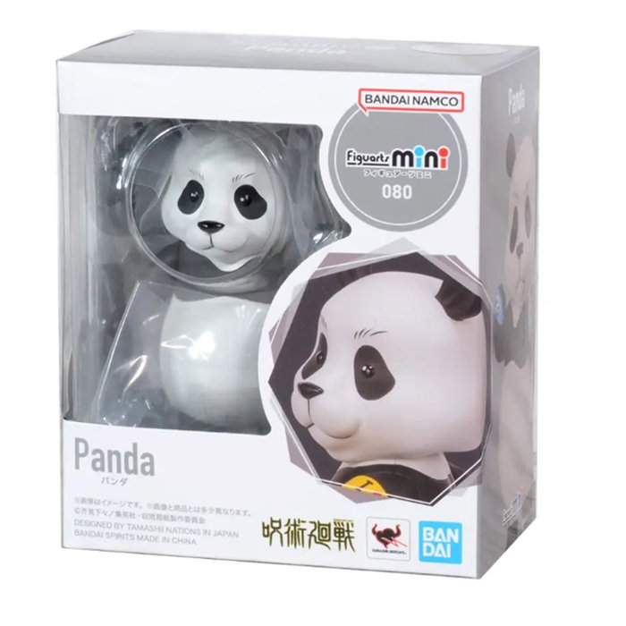 Tamashii Nations S.H.Figuarts Mini Jujutsu Kaisen - Panda - Figura Articulada de 9 cm en PVC con Brazos Opcionales y Base