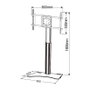 Techly ICA-TR39 Base para televisor 32-70 pulg 40kg VESA 800x400mm Negro/Plata