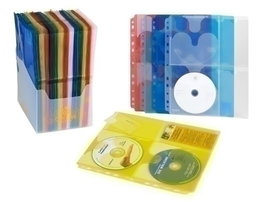 CARCHIVO Funda CD/DVD A4 con 11 Taladros para 4 CDs y 4 Tarjetas, Set de 10
