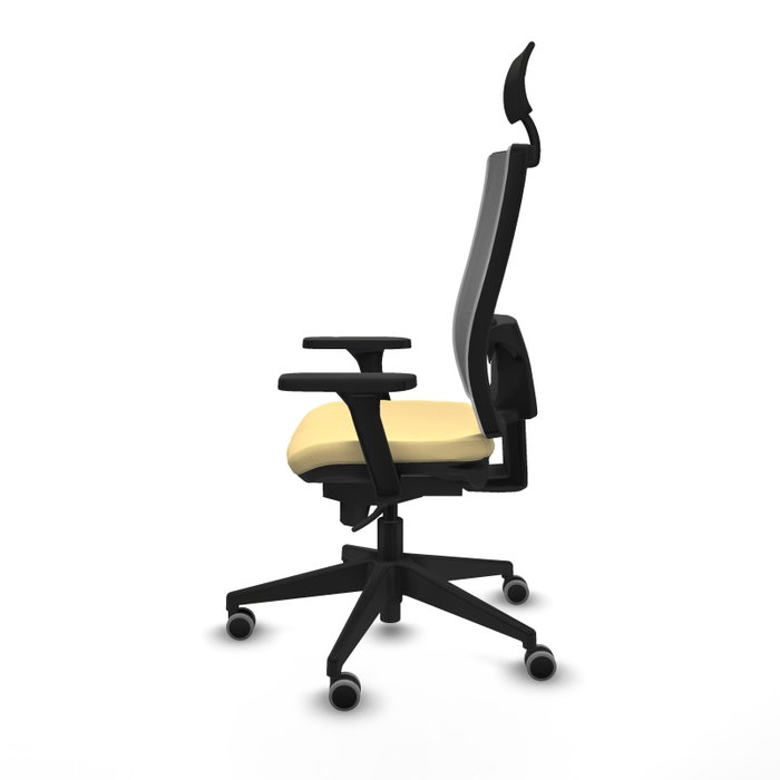 PIQUERAS Y CRESPO Silla de oficina Horna con Mecanismo Sincro, Crema y Gris PIQUERAS Y CRESPO Silla de oficina Horna con Mecanismo Sincro, Crema y Gris
