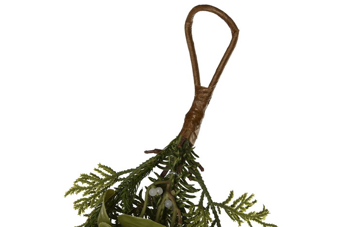 DKD Home Decor Guirnalda Navidad Tradicional Verde Rojo 9 x 180 x 30 cm (2 Unidades)