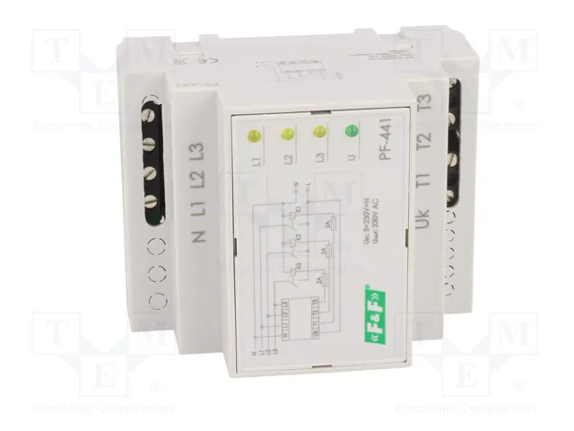 F&F PF-441 Relé de monitorización de tensión 3 x 230V AC 16A F&F PF-441 Relé de monitorización de tensión 3 x 230V AC 16A