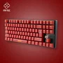 Blade Gaming Teclado Gaming Mecánico TKL OP4001 One Piece Oficial - Switch Marrón Táctil, Retroiluminación Roja LED, Borgoña, Inglés/Español