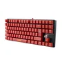 Blade Gaming Teclado Gaming Mecánico TKL OP4001 One Piece Oficial - Switch Marrón Táctil, Retroiluminación Roja LED, Borgoña, Inglés/Español