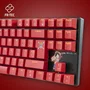 Blade Gaming Teclado Gaming Mecánico TKL OP4001 One Piece Oficial - Switch Marrón Táctil, Retroiluminación Roja LED, Borgoña, Inglés/Español