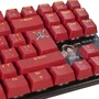 Blade Gaming Teclado Gaming Mecánico TKL OP4001 One Piece Oficial - Switch Marrón Táctil, Retroiluminación Roja LED, Borgoña, Inglés/Español