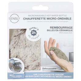 Sensly Calentador de Manos para Microondas con Bolsa de Cuentas de Cerámica Suave, Calienta por 2 Horas