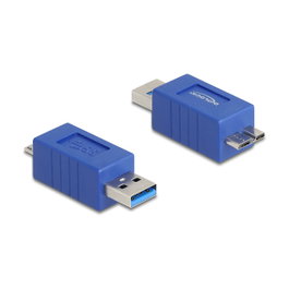 DeLOCK Adaptador USB Type-A a USB Micro-B 5 Gbps Azul 67214