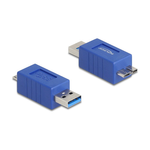 DeLOCK Adaptador USB Type-A a USB Micro-B 5 Gbps Azul 67214 DeLOCK Adaptador USB Type-A a USB Micro-B 5 Gbps Azul 67214