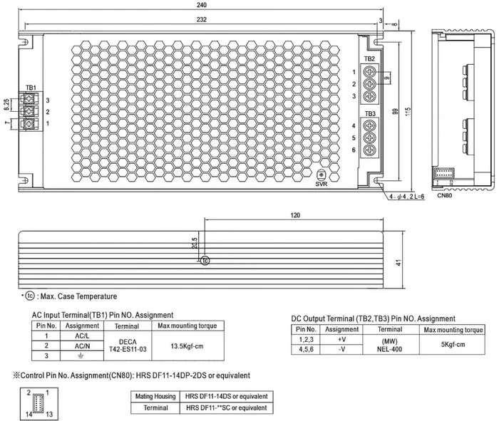 MEAN WELL UHP-1000-12 Fuente de alimentación de impulso 960W 12V 80A MEAN WELL UHP-1000-12 Fuente de alimentación de impulso 960W 12V 80A