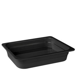Vollrath Pujadas Cubeta GN 1/2-100, Cubeta de Melamina Negra para Buffet y Exposición, 10 cm de Alto
