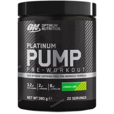 OPTIMUM NUTRITION On Platinum Pre Workout Pump Suplemento Pre-Entreno Sabor Lima y Limón OPTIMUM NUTRITION On Platinum Pre Workout Pump Suplemento Pre-Entreno Sabor Lima y Limón