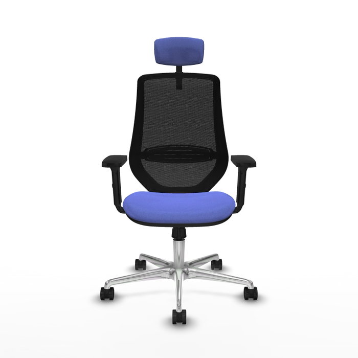 PIQUERAS Y CRESPO Silla de oficina Mardos con mecanismo Sincro, Azul claro y Negro