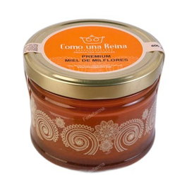 COMO UNA REINA Miel de Milflores Tarro Cristal Premium 600 g