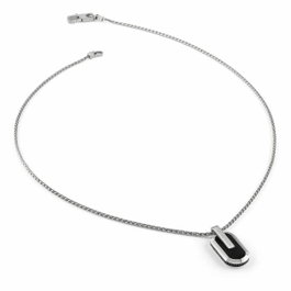 Guess JUMN04038JWSTBKT-U Collar Racer Tag para Hombre en Acero Inoxidable Gris