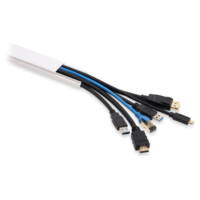 DeLOCK Pack de 2 Canaletas Autoadhesivas con Tapa Deslizante 30 x 14 mm, 1 m, Blanco DeLOCK Pack de 2 Canaletas Autoadhesivas con Tapa Deslizante 30 x 14 mm, 1 m, Blanco