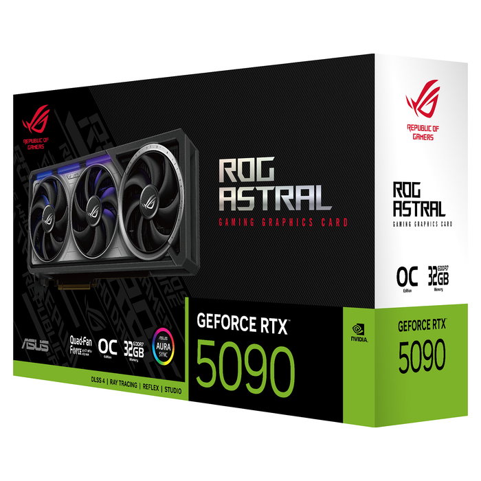 ASUS Tarjeta Gráfica ROG Strix GeForce RTX 5090 OC Edition 32GB GDDR7 512-bit PCIe 5.0 con 3 Ventiladores