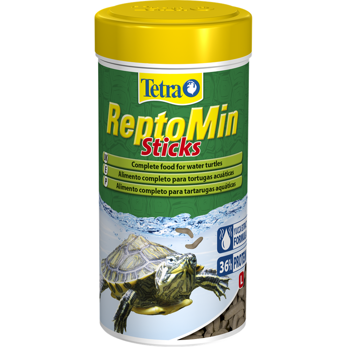 Tetra Reptomin 250ml, Alimento para Reptiles con Óptima Proporción Calcio-Fósforo para Huesos Fuertes y Caparazones Sanos