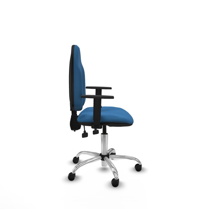 PIQUERAS Y CRESPO Silla de oficina Algarra Azul claro con mecanismo de doble maneta PIQUERAS Y CRESPO Silla de oficina Algarra Azul claro con mecanismo de doble maneta