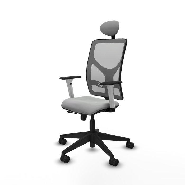 PIQUERAS Y CRESPO Silla de oficina Motilla con mecanismo Sincro/Traslack, Gris claro