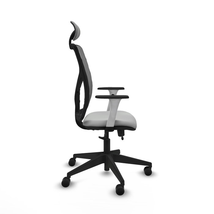 PIQUERAS Y CRESPO Silla de oficina Motilla con mecanismo Sincro/Traslack, Gris claro