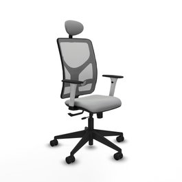 PIQUERAS Y CRESPO Silla de oficina Motilla con mecanismo Sincro/Traslack, Gris claro