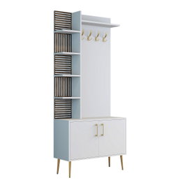 Hanah Home Recibidor Viyana D Blanco, Oro