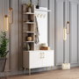 Hanah Home Recibidor Viyana D Blanco, Oro