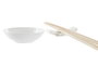 DKD Home Decor Set de Sushi 12 Piezas de Gres y Bambú Blanco y Natural