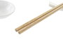 DKD Home Decor Set de Sushi 12 Piezas de Gres y Bambú Blanco y Natural