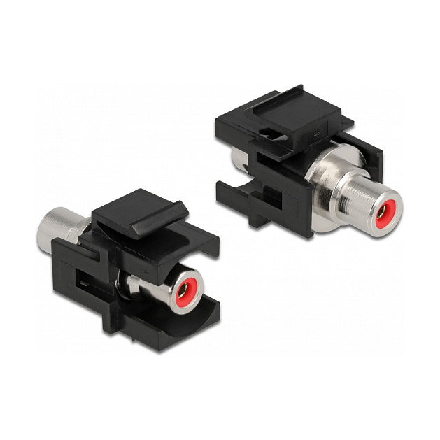 DeLOCK 86741 Módulo Keystone RCA hembra rojo/negro