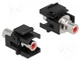 DeLOCK 86741 Módulo Keystone RCA hembra rojo/negro