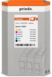 Prindo Classic Multipack Negro, Cian, Magenta, Amarillo, Cian (claro) y Magenta (claro)