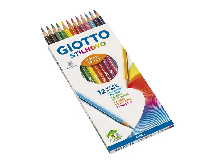 Giotto Lápices de Colores Stilnovo Caja de Cartón 12 Colores Mina 3,3 mm