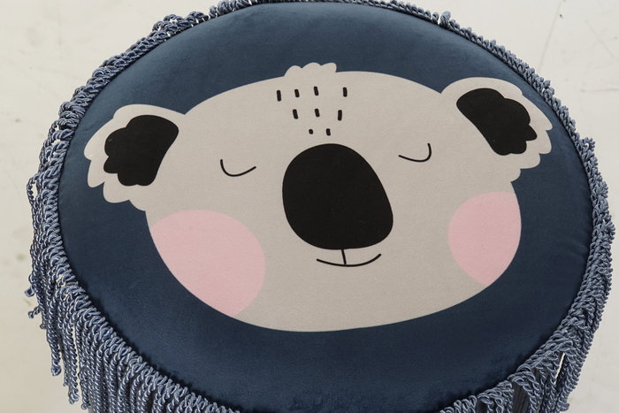 DKD Home Decor Reposapiés de Poliéster con Diseño de Animales (Pack de 2)